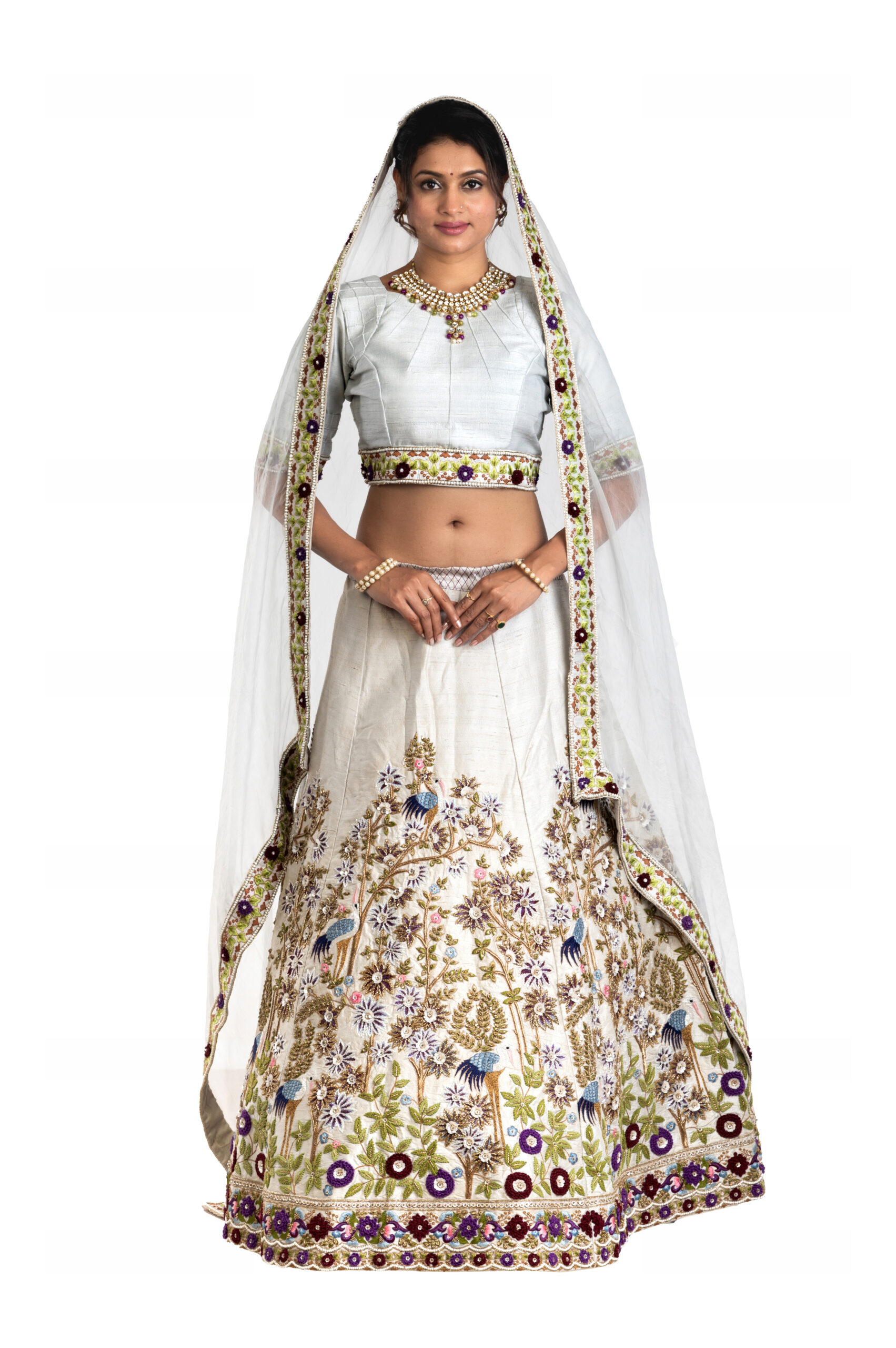 srijan heavy embroidered bridal lahenga